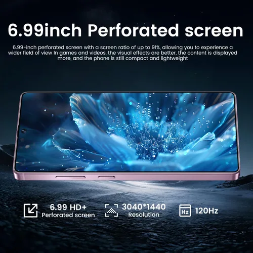 Miniatura 4 de JQAKP I25 Ultra Smartphone 16+512GB Android 14 Snapdragon 8 Gen 3 Cámara dual de 68MP+108MP Batería de 7000mAh Pantalla FHD+ de 6.99