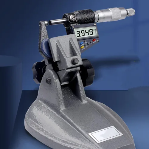 Miniatura 5 de Soporte para micrómetro, base de soporte de 0 a 3.937 in, soporte fijo antideslizante de precisión de metal estable para ingeniero maquinista