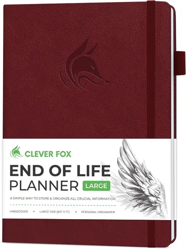 Miniatura 11 de Clever Fox Planificador de fin de vida - Organizador de arreglos finales para beneficiarios, preparación de testamentos, últimos deseos y Negro