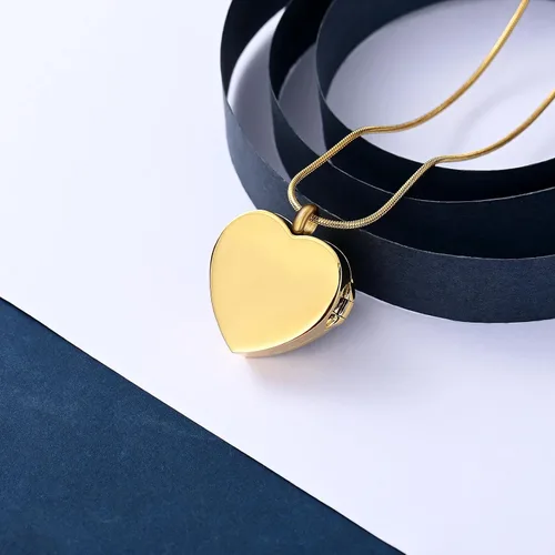Miniatura 60 de constantlife Joyería de cremación para cenizas – Colgante de corazón conmemorativo collar de urna conmemorativa soporte para cenizas de acero