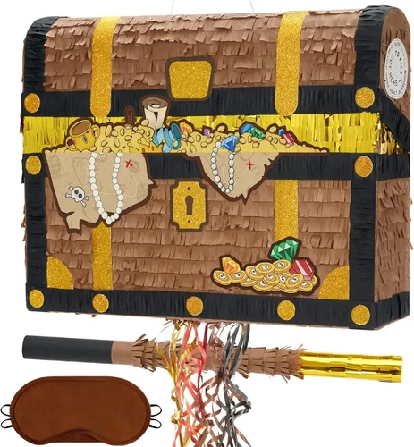 Miniatura 87 de WERNNSAI - Piñata de sirena plegable, piñata de cumpleaños con flecos que incluye cuerda para jalar, venda y bate. Decoraciones