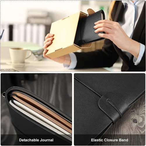 Miniatura 3 de Cholemy 12 piezas de regalos de agradecimiento a los empleados, diario de piel sintética a granel, cuadernos de cuero grabados personalizados