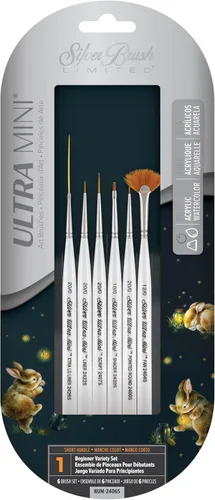 Miniatura 15 de Silver Brush Limited UMS-2412S Ultra Mini Explorer - Juego variado de pinceles para acuarela, gouache, tintas, tintas, acrílicos y pinturas de Set