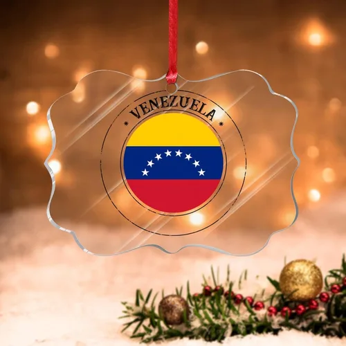 Miniatura 17 de Bandera de Andorra, adorno colgante de Navidad, bandera nacional, decoraciones de Navidad, adornos acrílicos, colgante para árbol de Navidad