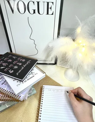Miniatura 5 de Cuadernos cristianos en espiral para mujeres - Diario de oración para estudio bíblico con "Dios dice", 140 páginas, cuaderno de materias de tapa