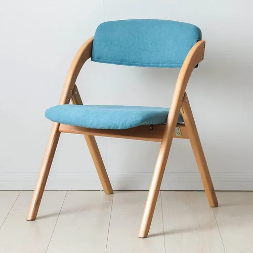 Miniatura 3 de Sillas plegables muebles de madera para restaurante de casa, ordenador de escritorio, cafetería, salón, silla de salón con carga fuerte