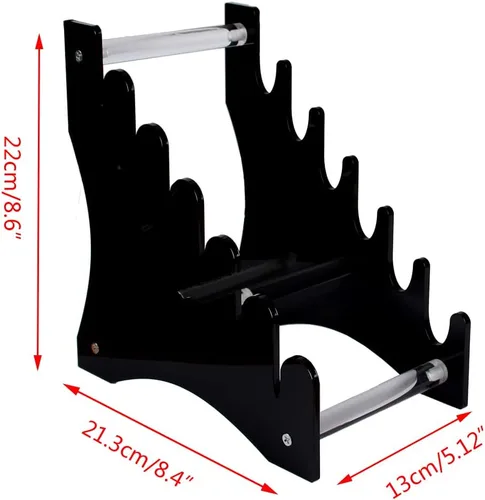 Miniatura 2 de WANLIAN Soporte de exhibición de cuchillos, soporte para cuchillos, estante de almacenamiento de cuchillos de acrílico para exhibir cuchillos Negro