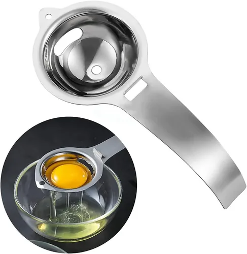 Miniatura 3 de Separador de huevos, separador de clara de huevo y yema, acero inoxidable, salud y seguridad, separador, aparatos de cocina 2 PIEZAS