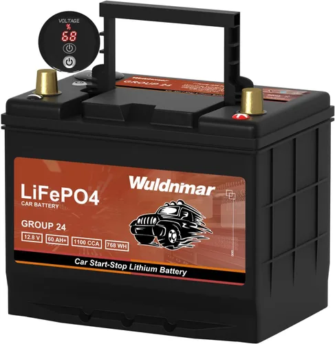 Batería de litio de alto rendimiento para coche - G24 12V 60Ah con 1100CCA para sistemas de parada y arranque Auto