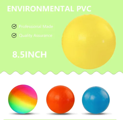 Miniatura 2 de Bola de patio de recreo, Kickball de 8.5 pulgadas para niños y adultos, para interiores y exteriores, balón de balonmano, juego de cuatro bolas
