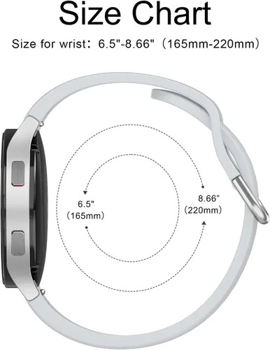 Miniatura 3 de AK Correas compatibles con Samsung Galaxy Watch 7/6/5/4 - 1.575 pulgadas, 1.732 pulgadas, 1.772 pulgadas, correa deportiva de repuesto de silicona