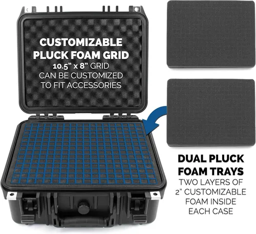 Miniatura 2 de CASEMATIX Two Gun Hard Case for 2 Handguns - TSA Approved Waterproof & Shockproof 2 Pistol Hard Case, Double Handgun Case with Accessory Storage for