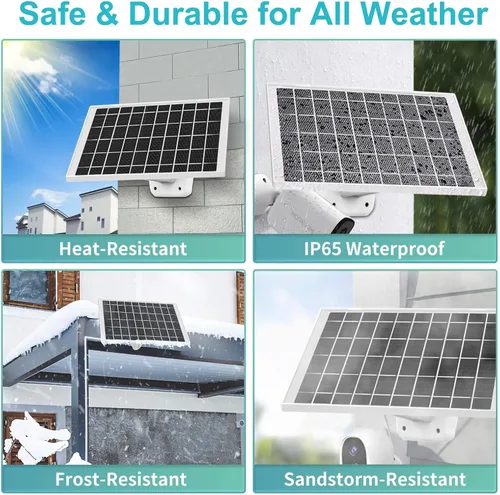 Miniatura 2 de Paquete de 2 cargadores de panel solar de 5 V 7 W compatibles con Arlo Essential 2K para exteriores de 2ª generación, cámara Arlo Essential XL de 2ª