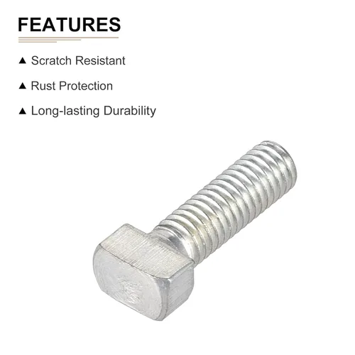 Miniatura 3 de DTGN Tornillo deslizante con ranura en T M6x20mm (DXL), 20 unidades, bueno para la industria de la construcción, pernos de riel en T chapados