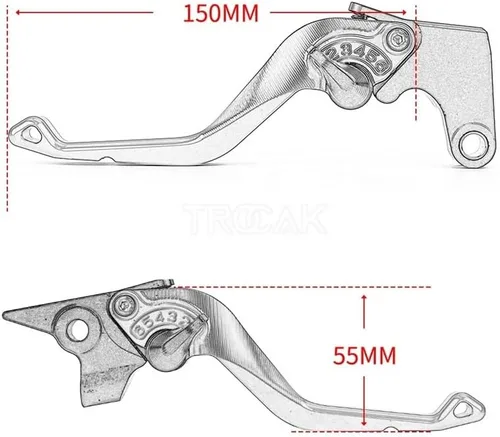 Miniatura 7 de Palanca de freno de motocicleta para FZ8 FZ 8 2011 2012 2013 2014 2015 Palancas de embrague freno corto manijas motocicleta palanca ajustable