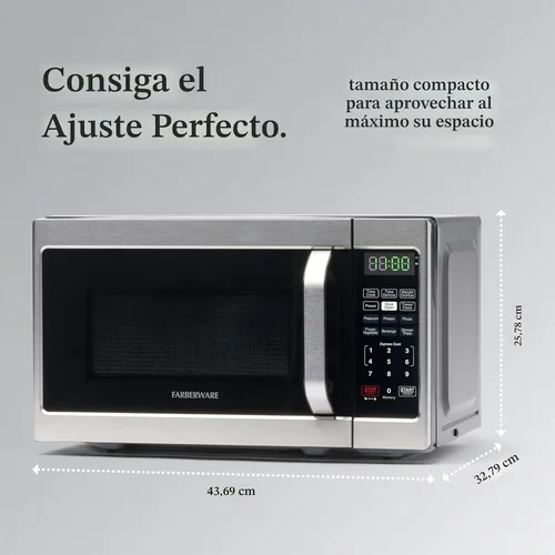 Miniatura 4 de Farberware - Horno microondas de sobremesa de 0.7 pies cúbicos – 700 vatios de potencia, configuraciones de cocción automática, descongelación