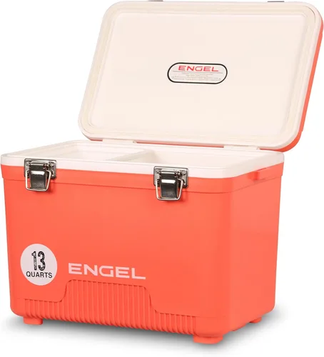 Miniatura 11 de Engel 13qt, refrigerador hermético, de secado al aire, Drybox y pequeña lonchera con carcasa dura para hombres y mujeres Rosa