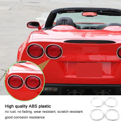 Miniatura 5 de Anillo decorativo para luz trasera de automóvil compatible con Chevrolet Corvette C6 2005-2013, accesorios exteriores para lámpara trasera, 4