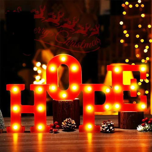 Miniatura 9 de VIHOSE Letrero de Luces LED en Forma de Letras para el Día de San Valentín, Decoración de Mesa, Letras Iluminadas a Pilas para Hogar, Bares, XO XO