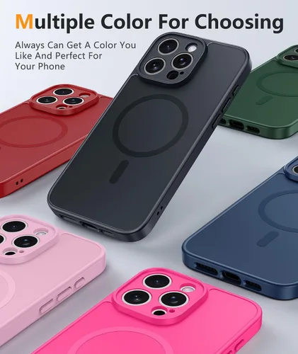 Miniatura 678 de FNTCASE Funda para iPhone 13 Pro-Max: Fundas magnéticas transparentes compatibles con Magsafe Slim anti amarillamiento protección contra caídas