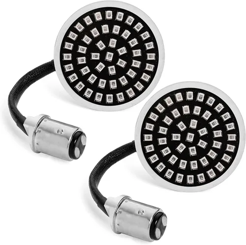 Miniatura 3 de Luces LED Rogue Rider Industries SigZ, faro trasero para motocicleta, color rojo brillante, edición especial Black Label, 1157, faro direccional