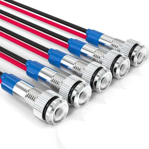 Miniatura 15 de GASHER Luz indicadora de ahorro de energía de 110V/24V/12V 20mA Tamaño del orificio de montaje 0.472 in (1/2 pulgada) Verde, Amarillo, Rojo, Azul
