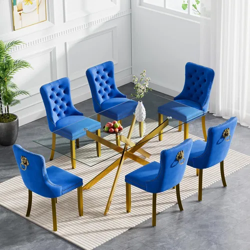 Miniatura 64 de HomVent Juego de mesa de comedor redonda de vidrio de 3 piezas, juego de mesa de comedor de vidrio templado para 2 mesas de cocina con 2 sillas