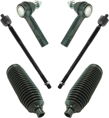 Miniatura 95 de TRQ Kit de dirección interior y exterior para lado del conductor y del pasajero delantero, con cremallera de dirección y fuelle de piñón compatible