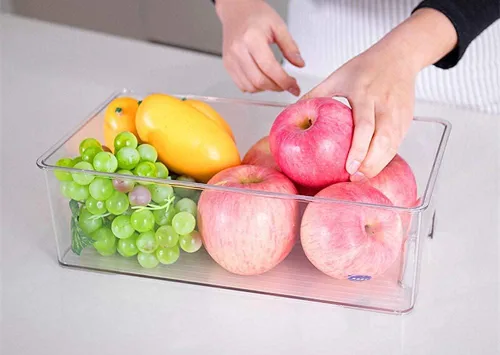 Miniatura 4 de SANNO Organizador de refrigerador de verduras Contenedores de alimentos con tapas Produce Saver Contenedor de almacenamiento de alimentos