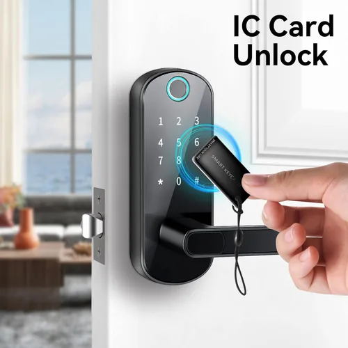 Miniatura 10 de TTLock Smart Lock - Cerradura automática de entrada sin llave con Bluetooth con huella digital y pantalla táctil para puerta delantera, oficina