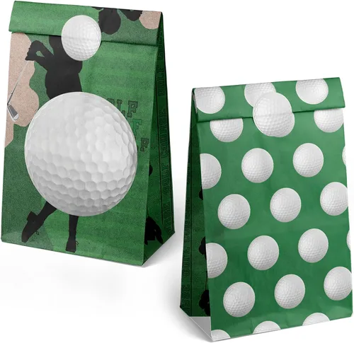 Miniatura 2 de Bolsas de regalo para fiesta de golf Outego – 24 piezas de bolsas de regalo de golf con 5 diseños, bolsas de papel para golosinas para decoraciones