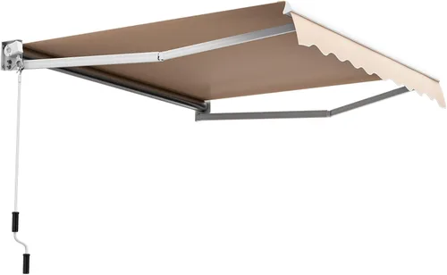 Miniatura 8 de Giantex Toldo retráctil para patio – Refugio solar de 10 x 8.2 pies con manivela manual fácil, estructura de metal resistente, toldo exterior