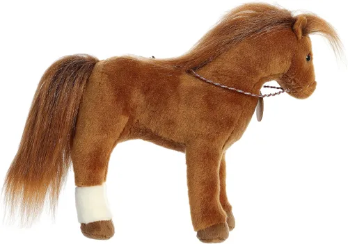 Miniatura 9 de Aurora® Exquisito Breyer® Caballo de peluche – Detalles realistas – Juego imaginativo – Marrón 13 pulgadas
