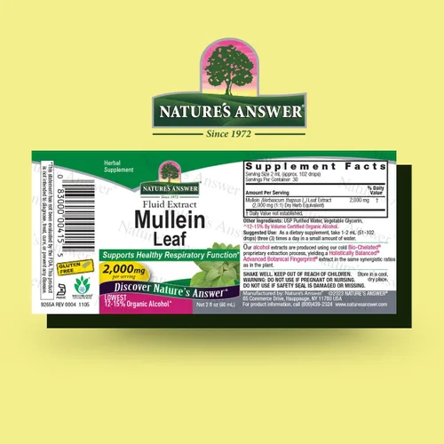 Miniatura 2 de Nature's Answer Extracto líquido de hoja de gordolobo, 2 fl oz (2.0 fl oz)