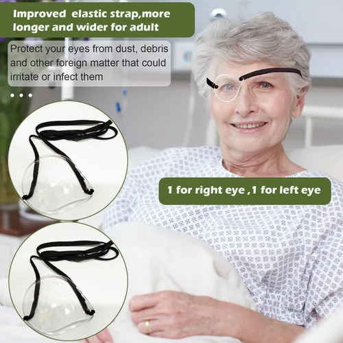 Miniatura 3 de Eye Shield after Cataract Surgery,Transparent Ventilated Cataract Eye Shield For Sleeping Negro