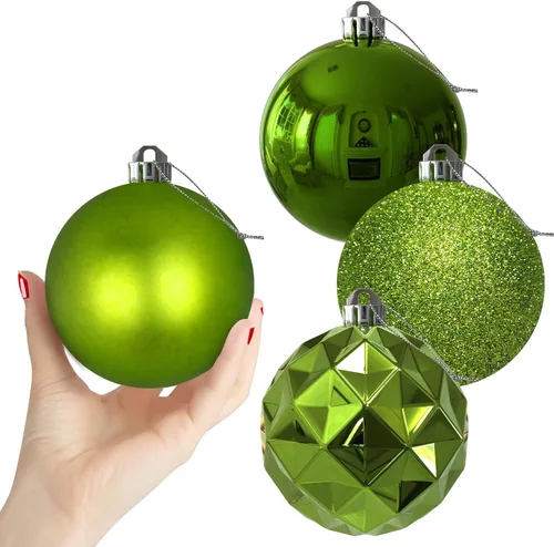 Miniatura 199 de Bolas de Navidad Grandes de 3.2" en Azul Bebé - Adornos para Árbol de Navidad, Bolas Colgantes Inastillables para Cumpleaños, Halloween, Boda