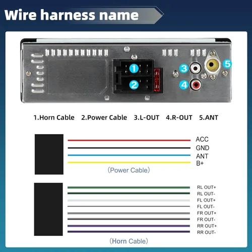 Miniatura 9 de Estéreo de coche de un solo DIN con Bluetooth 5.0 manos libres Llamadas Digital Receptor estéreo para coche Radio FM Reproductor MP3 Sistema