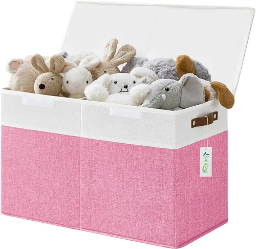 Miniatura 11 de Bagnizer Caja grande de almacenamiento de juguetes con tapas, organizador plegable y resistente de almacenamiento para bebés, para niños, niñas