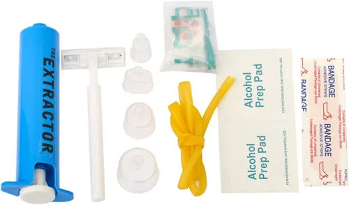 Miniatura 8 de Kit de mordida de serpiente, kit de picadura de abeja, suministros de primeros auxilios de emergencia, bomba de succión para extractor de veneno