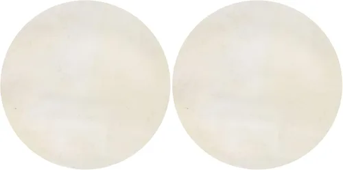 13.8 in de diámetro de piel de cabra redonda cabeza para tambor bongo piezas beige paquete de 2