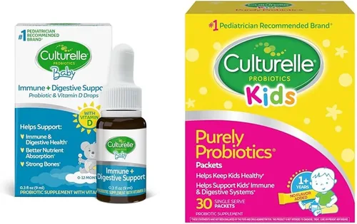 Culturelle Probióticos para bebés y niños con vitamina D, apoyo digestivo e inmunológico para bebés, recién nacidos y niños