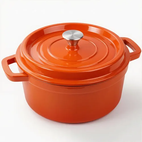 Miniatura 24 de Miereirl Olla Holandesa Esmaltada de 6.5 Cuartos con Tapa, Olla Holandesa de Hierro Fundido con Asas Dobles para Hornear Pan, Cocinar, Utensilios