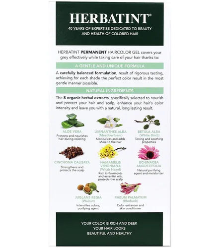 Miniatura 3 de Herbatint Gel permanente para teñir el cabello a base de hierbas 8N Rubio Claro - 4.6 fl oz