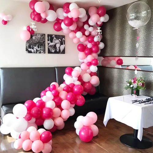 Miniatura 5 de Paready Juego de Globos Rosa Intenso, 60 Pzs Globos de Látex Rosa Intenso de 12 Pulgadas, Globos de Confeti Rosa Globos de Fiesta Magenta Intenso