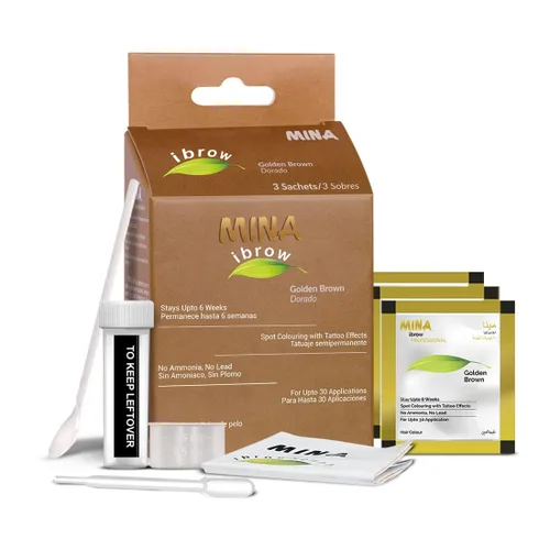 Miniatura 28 de MINA iBrow Kit de Color de Henna Profesional para Cabello con Paquete Combinado de Pincel Cubre Cabello Canoso - Dura hasta 6 semanas Sin