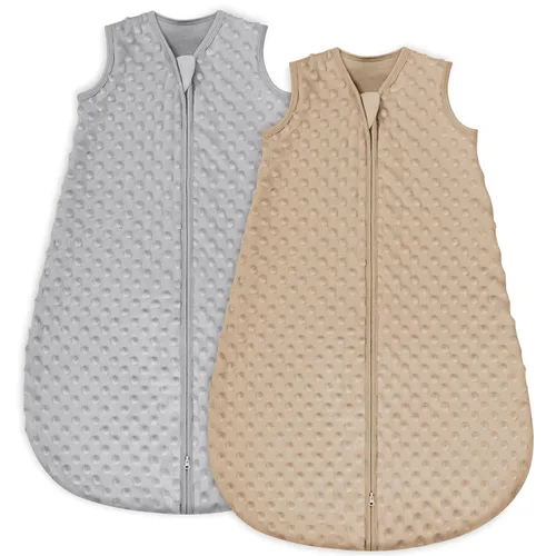 Miniatura 9 de Yoofoss TOG 1.5 - Saco de dormir de forro polar para bebé de 18 a 24 meses con puntos de felpa, manta para bebé con cremallera de 2 vías, saco