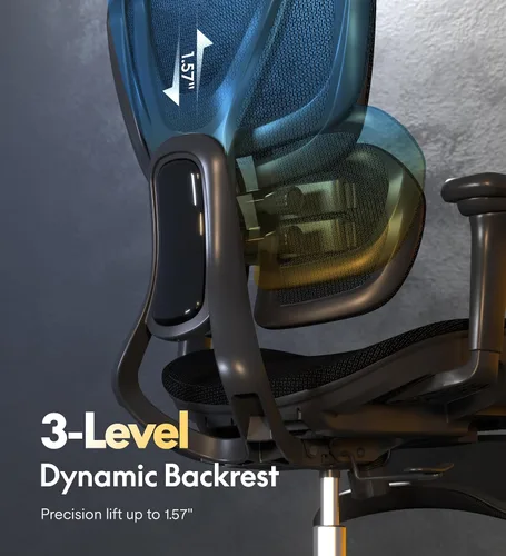 Miniatura 6 de FLEXISPOT Sentinel Silla ergonómica para juegos con reposabrazos 3D lumbares adaptables de doble ala de 120°, 3 posiciones, respaldo ajustable