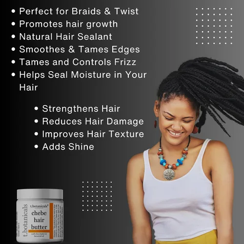Miniatura 4 de Set Chebe: Acondicionador sin enjuague y mantequilla con polvo Chebe para mechones deliciosos, promueve el crecimiento del cabello más largo