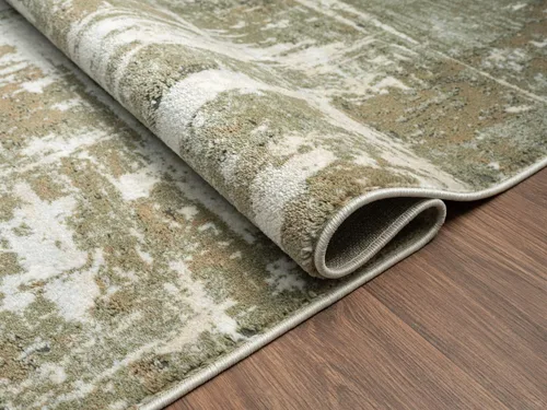 Miniatura 7 de Abani Savoy Collection - Alfombra de área, diseño contemporáneo verde/crema, 6 x 9 pies, fácil de limpiar, duradera para niños y mascotas,