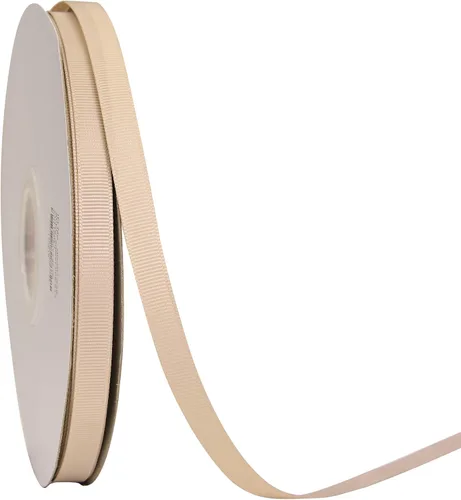 Miniatura 74 de YAMA Rollo de cinta de grogrén sólido, 1 pulgada, 25 yardas para cintas de envoltura de regalos, color blanco